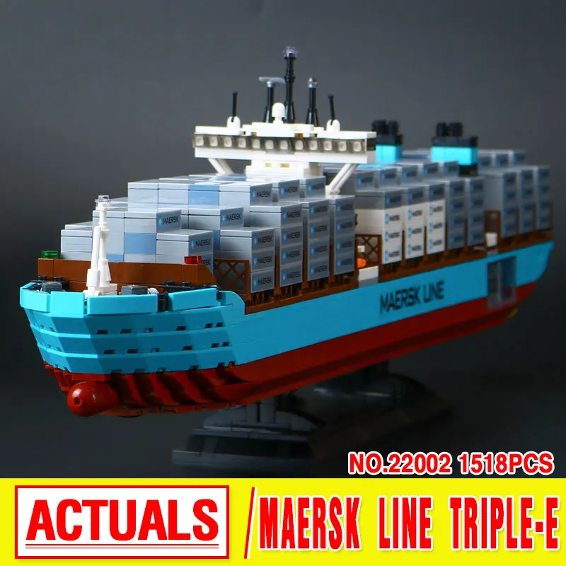 

New Lepin 22002 Genuine Technic Series The Maersk Cargo Container Ship Set 10241 Building Blocks Bricks Educational Boy Toys