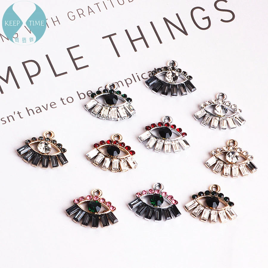 

DIY alloy jewelry accessories and exaggerated diamond earrings earrings necklace pendant bracelet material Eye Pendant