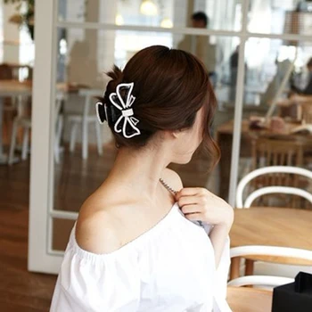 

New Products Ladies Rhinestone Bow High Quality Large Crystal Bow Hair Accessories Hair Claws Jaw Clips Girls Headwear 1Pcs Hot