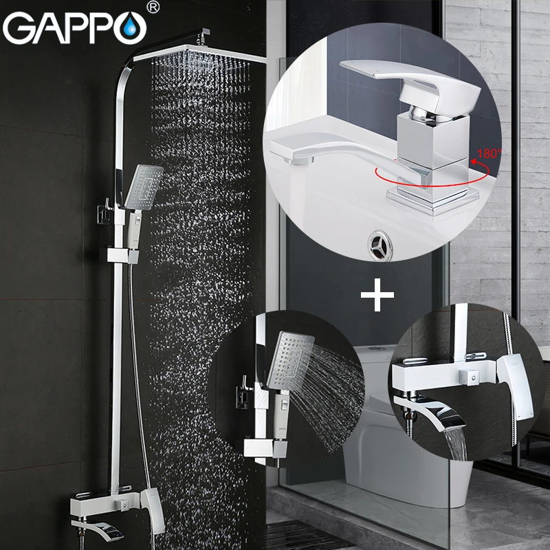 

GAPPO Bathtub Faucets bathtub mixers tap basin faucets sink faucets mixer basin faucets taps shower system Sanitary Ware Suite