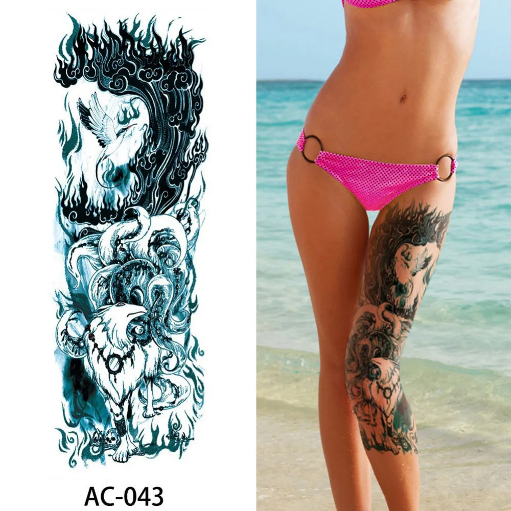 1 лист 480*160 мм большой полный рука временная татуировка наклейка s Красота Женщины переводная татуировка стикер для тела для унисекс#272596