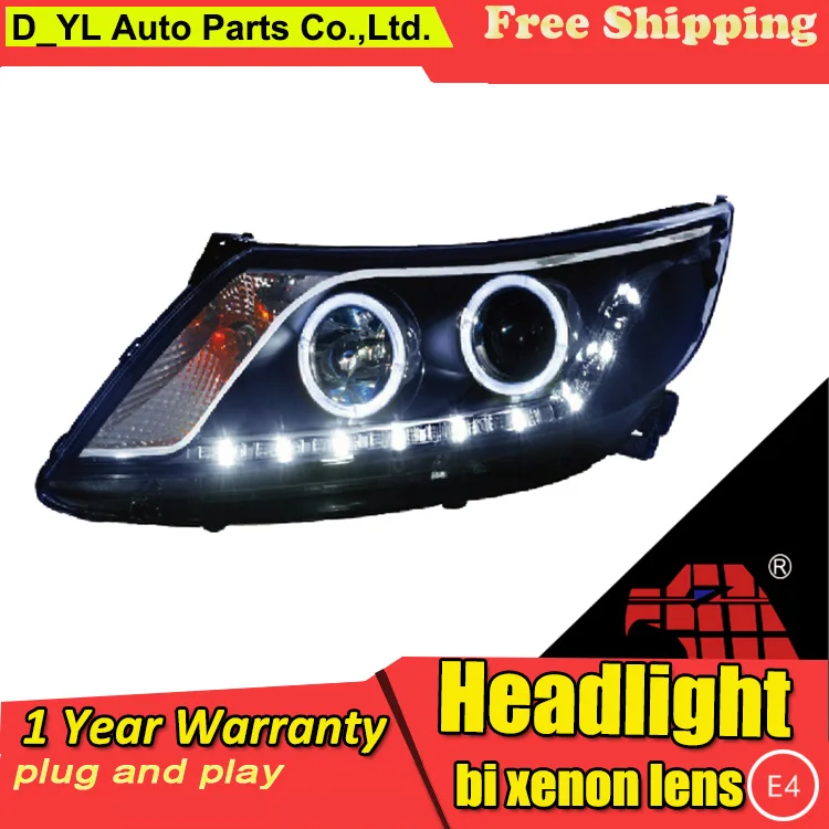 Car Styling For Kia K2 headlights 2011 2015 K2 led headlight Head Lamp
