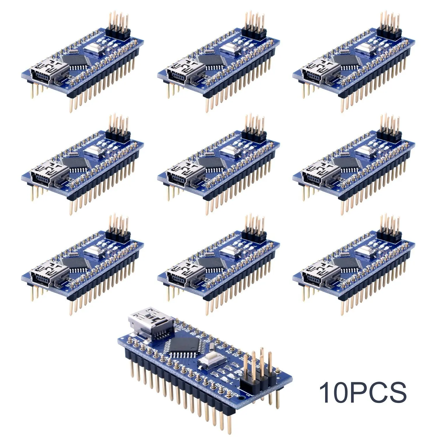 10 шт. Мини Nano V3.0 Atmega328p 5 в 16 м микроконтроллер модуль для Arduino