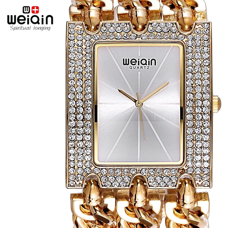 Prix pour Weiqin luxe cristal de diamant or Bracelet montres femmes mode pour dames Bracelet robe montre femme horloge heure Relogio Feminino Prix pour Weiqin luxe cristal de diamant or Bracelet montres femmes mode pour dames Bracelet robe montre femme horloge heure Relogio Feminino