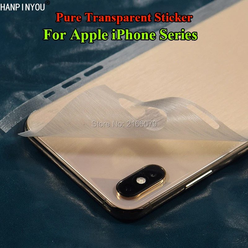 

For Apple iPhone 8 7 6 6s X XS Max XR Full Cover Back Carbon Fiber / Grid Sticker Durable Transparent Screen Protector Film