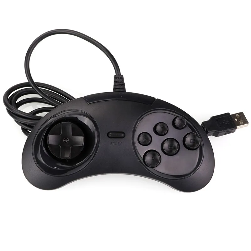 

Classic 6 Buttons Gamepad USB Classic Gaming Joypad Mini USB Wired Game Controller Gamepad for SEGA MD Genesis PC MAC Accessory