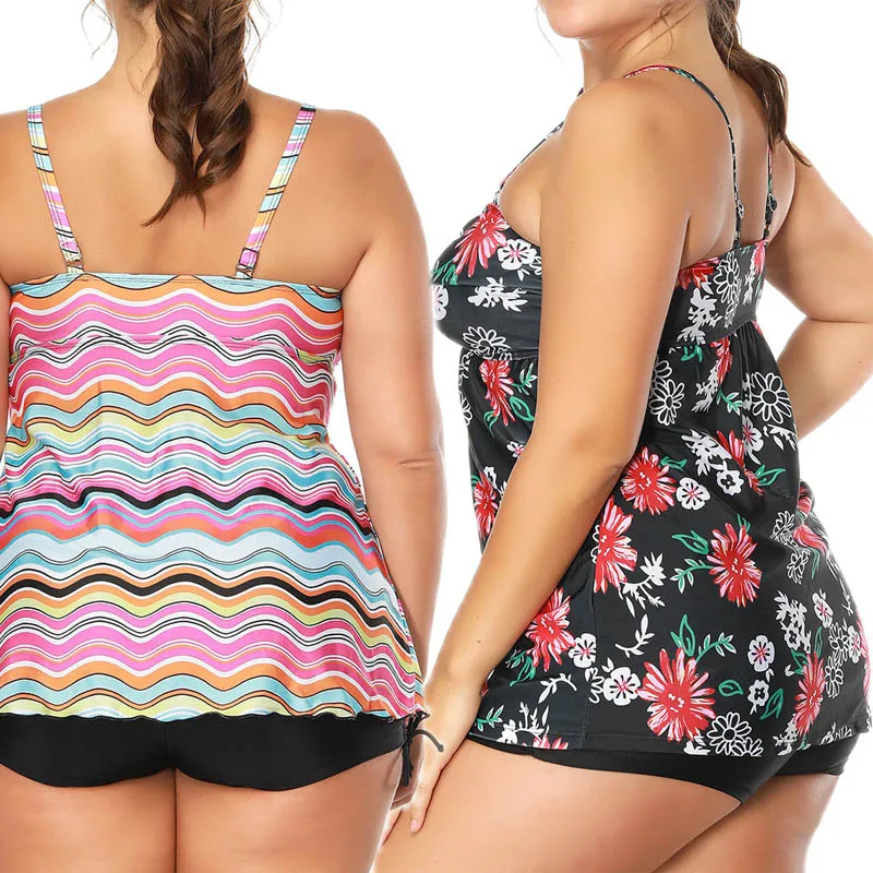 

Printed Floral Sling Plus Size 2019 Swimming Suit for Women Swimsuit Bathing Suit Beachware Maillot 2 Piece Swimsuit Women XL