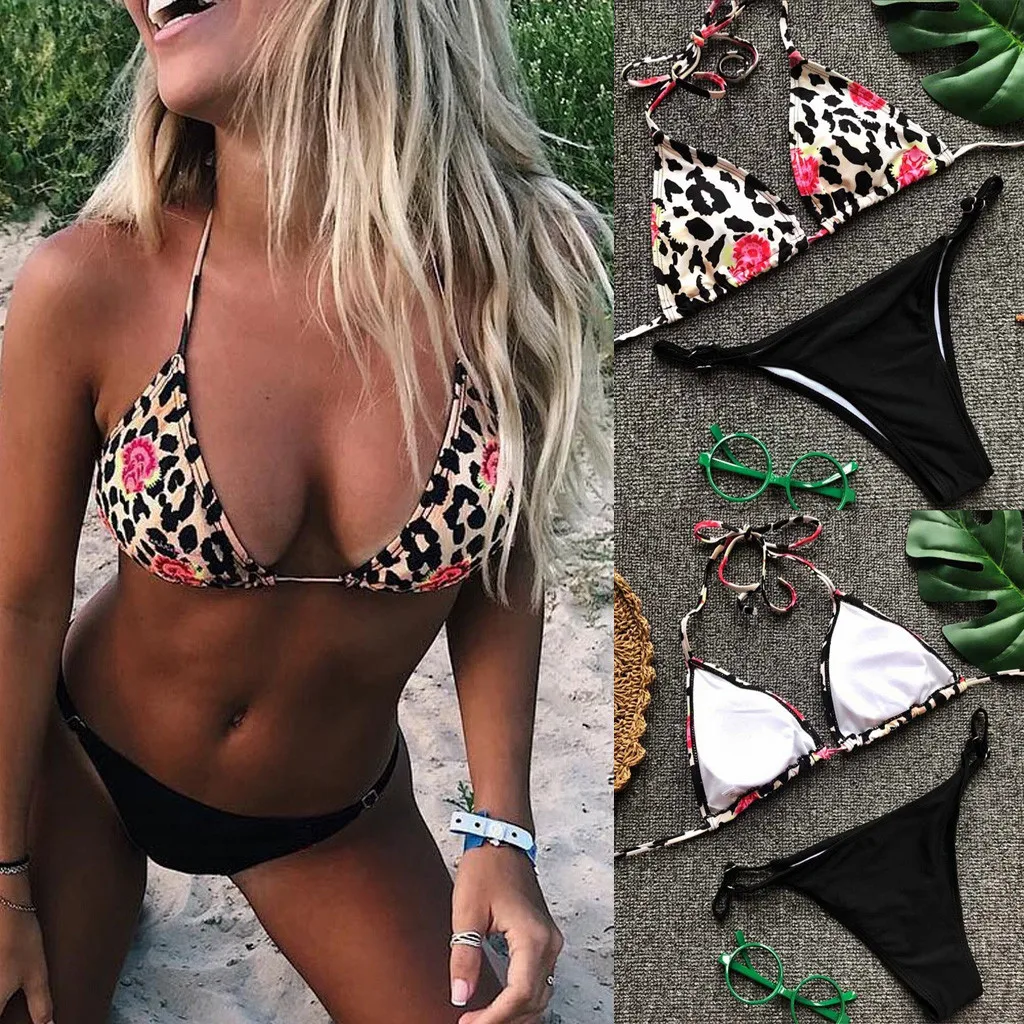 

2019 tops Summer Women Tankini Sets With Boy Shorts Ladies Bikini Set Swimwear Push-Up Padded Bra BIQINI 30