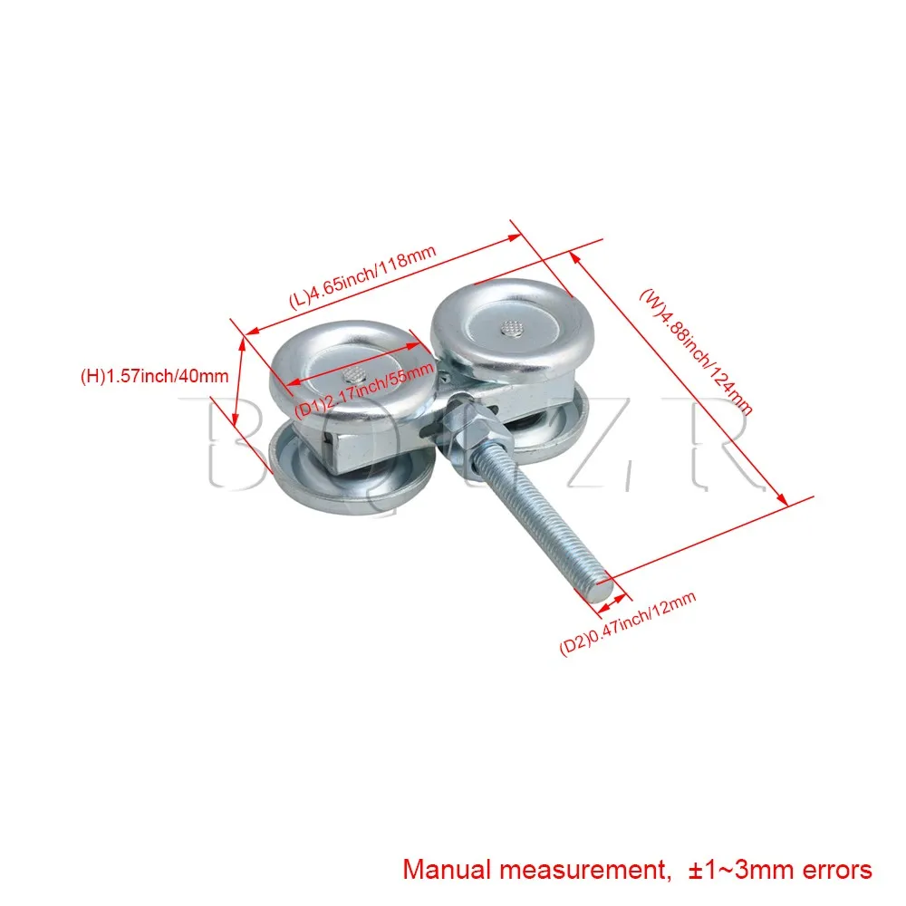 BQLZR стальные рельсы Висячие колеса тележки раздвижные трек роликовый подшипник 90 кг w/гайка, прокладка H3-2 для двери сарая домашнего оборудования
