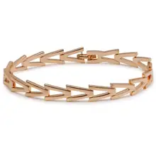 MxGxFam(20 см* 8 мм) часы браслет ювелирные изделия для мужчин 18 К желтого золота Цвет Новая мода Triganle