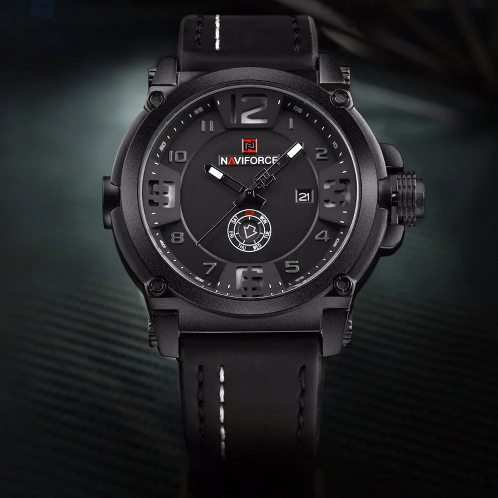 Часы наручные NAVIFORCE Мужские кварцевые брендовые Роскошные спортивные