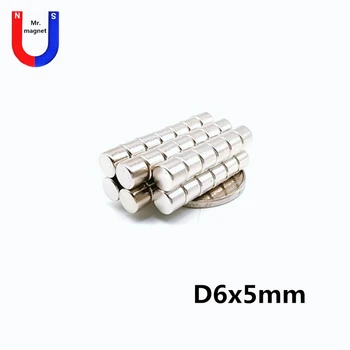 

50pcs 6x5 Neodymium Magnet 6mm x 5mm N35 NdFeB Permanent Small Round Super Powerful Strong Magnetic Magnets Disc 6*5mm