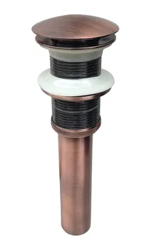 

Antique Red Copper Large Round Cap Pop UP Sink Drain Without Overflow Csd052