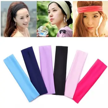 

1Pcs Korean Yoga Hair Bands Sport Elastic Headbands Yoga Accessory Dance Biker Wide Headband Stretch Ribbon Cotton Hairband