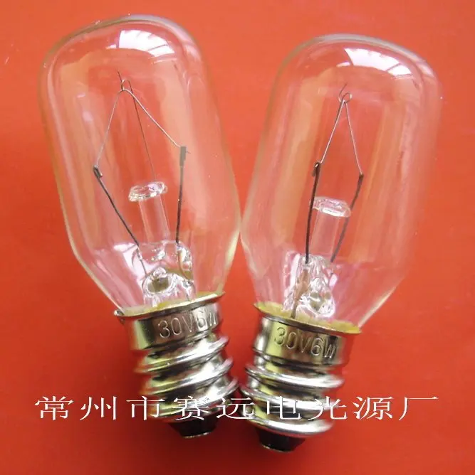 

Free shipping NEW!Miniature light lamp 30v 6w e12 t20x48 A324
