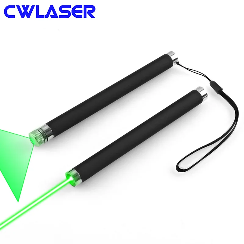 

CWLASER 2-in-1 532nm Line Beam Green Laser Pointer Pen with Hand-Free Tail Switch and Lanyard (Black)