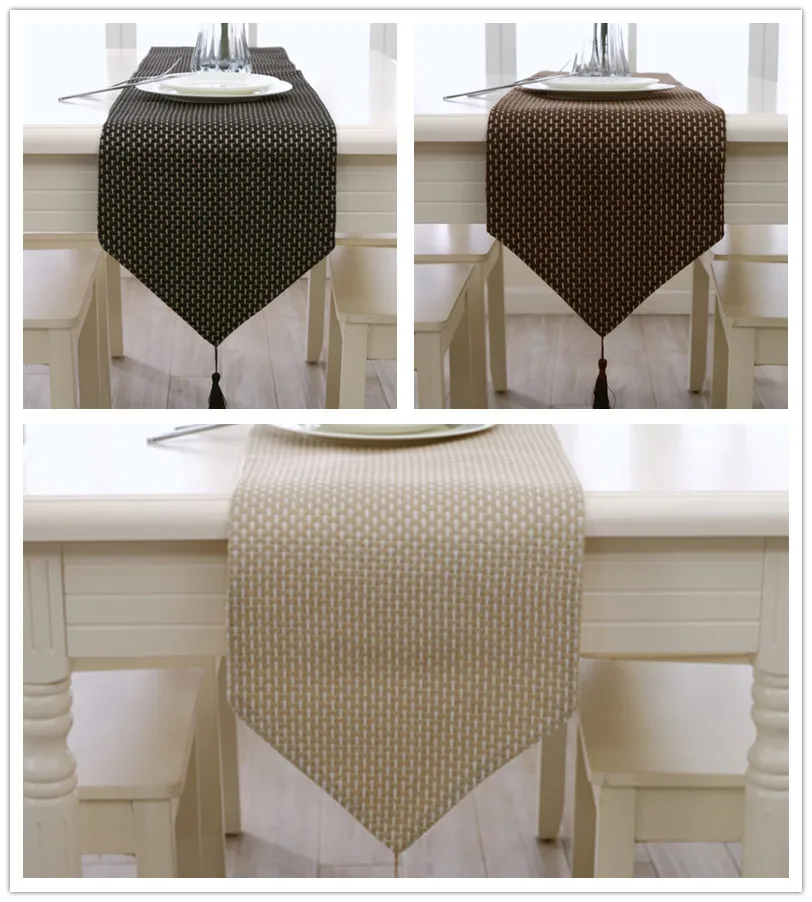 The new cotton and linen blend table runner, classic simplicity table