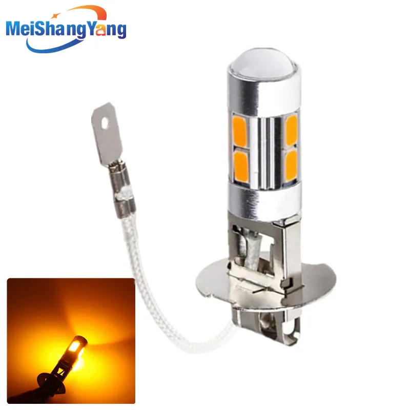 

H3 10 led car light Fog led high power lamp 5630 smd Auto car led bulbs Car Light Source parking 12V Headlight Headlamp Amber