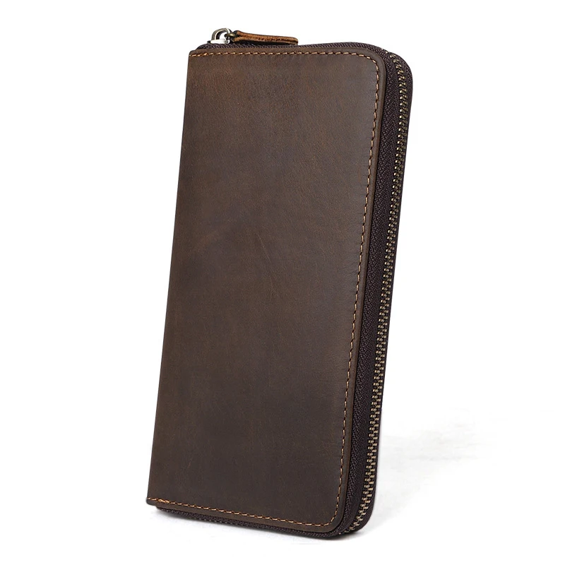 

X.D.BOLO Leather Women Wallets Fashion Lady Wristlet Handbags Long Money Bag Zipper Coin Purse Cards ID Holder Clutch Woman