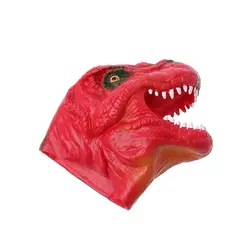 Резиновые ручная марионетка в виде животного красный Tyrannosaurus платье для роли вверх руки перчатки