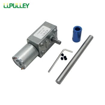 

LUPULLEY Turbo Worm Geared Motor JGY370 DC 6V/24V/12V Reversible Rotation 2/6/10/18/30/40/90/150RPM Long Shaft Dia,6/8mm coulper