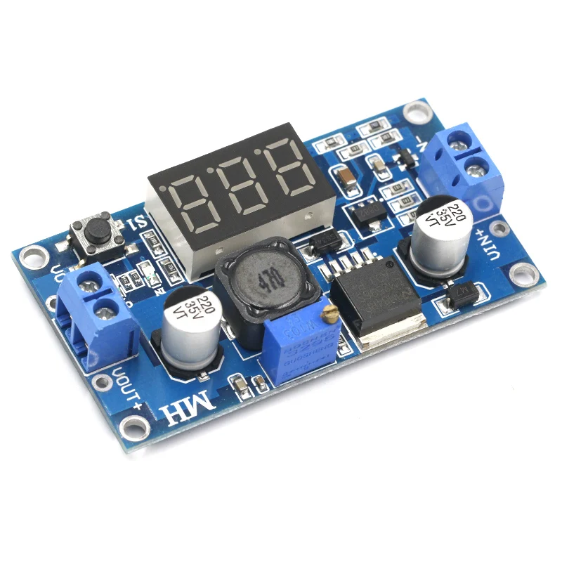 

LM2596 DC Buck Step Down Power Converter Module DC/DC 4.0~40V to 1.25-37V 2A Adjustable Voltage Regulator With LED Voltmeter
