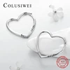 Colusiwei новая распродажа 925 стерлингового серебра украшения в форме сердца Простые серьги-кольца модные серьги для женщин вечерние ювелирные ... ► Фото 3/6