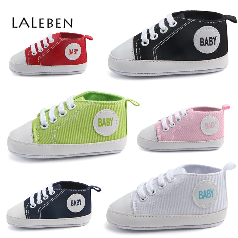 

Laleben 2019 Spring Autumn Unisex Baby Soft Shoes Solid Canvas Slip-on Toddler Firstwalkers Rubber Baby Boy Casual Shoes