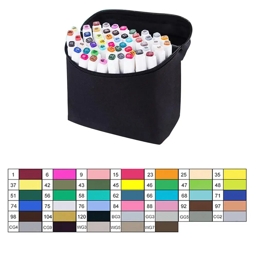 

marker pen Art marker Graphic Marker Pen Double Ended Finecolour Sketch Marker Broad and Fine Point Tip with Black Bag
