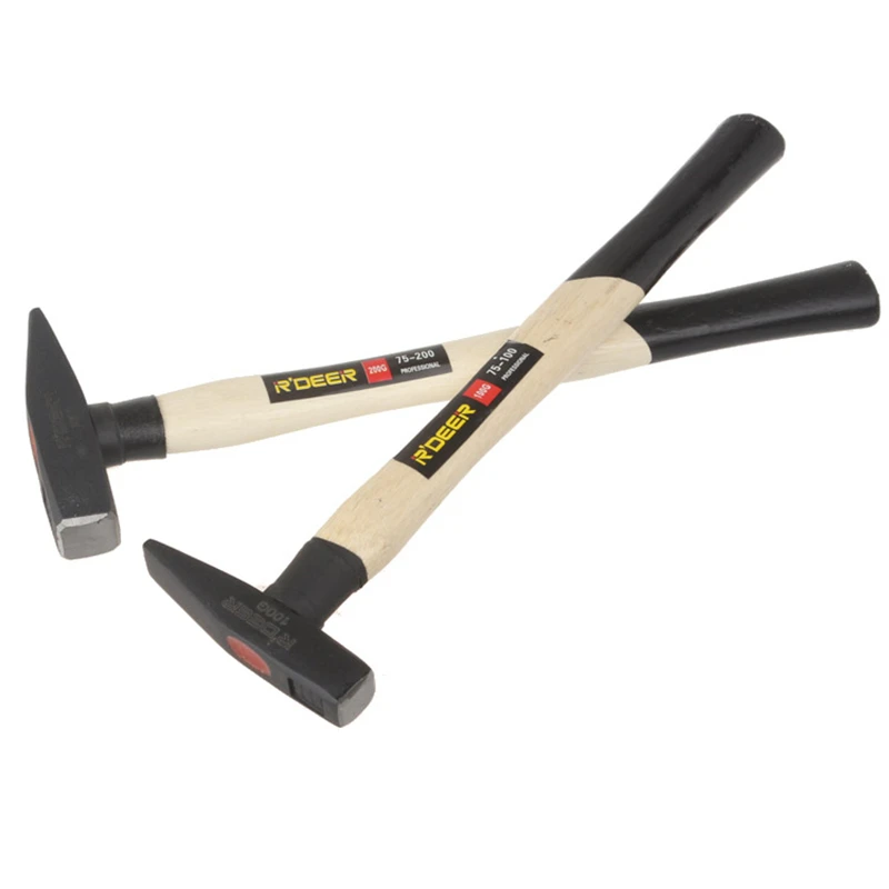 1PC Machinists Hammer Safety Hammer geological Carbon Steel 100G/200G/300G Wood Handle Multi
