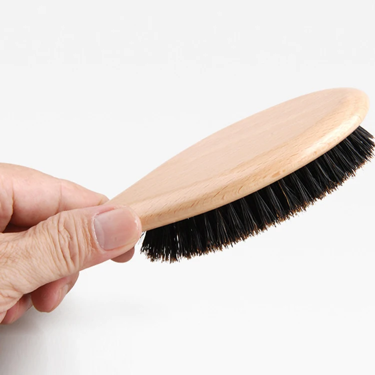 CestoMen кабана щетина салон бука деревянная овальная щетка в кабана щетина волосы масло гребень антистатическая для длинных волос Detangle щетка гребень