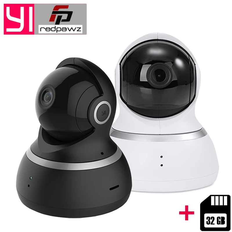 

[International] YI Dome Camera 1080P 112 Degree Wide Angle 360 Degree View Night Vision 2 Way Audio IP Webcam+32 GB Card