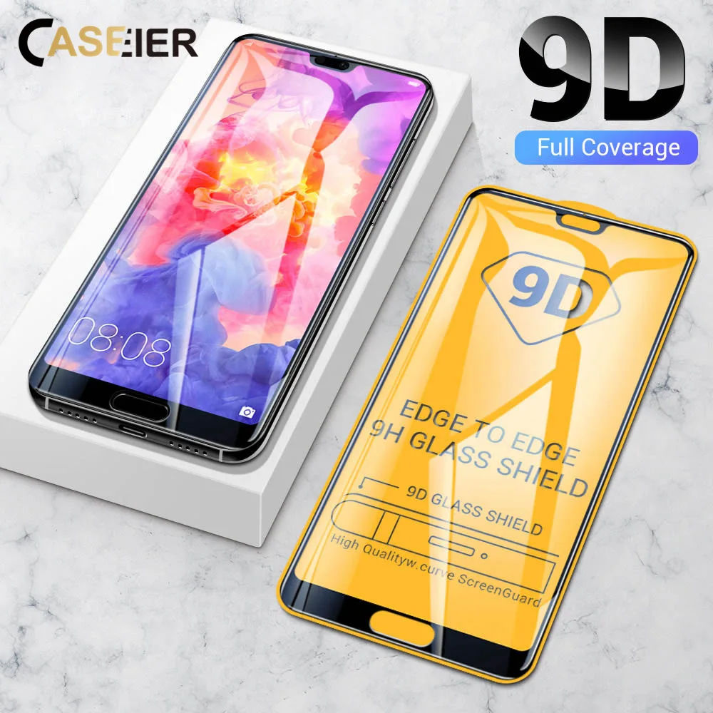 

CASEIER 9D Protective Screen Glass For Huawei P20 Lite Pro P Smart 2019 Ultra thin Tempered Glass on the For Honor 9 10 Lite 8X