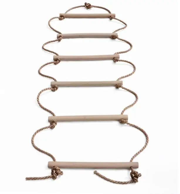 

Sports Gift Home Kindergarten Outdoor Indoor Playground 2m 6 Stalls Wooden Climbing Ladder for Children