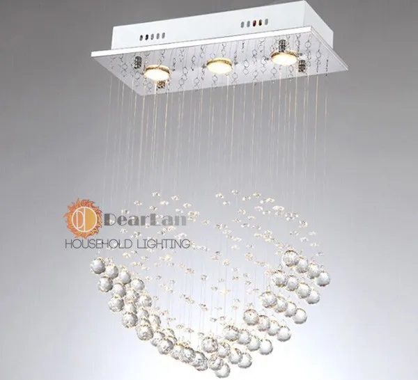 Красивый подвесные светильники Хрустальные подвесные лампы Высокое качество K9 подвесной светильник с кристаллами для столовой/Спальня с G10 лампы