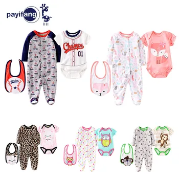 

Infant Newborn Baby Girls Clothes Set Long Sleeve Cotton Romper Bodysuits Bibs Outfits Toddler Baby Clothes Set Boys Clothing 20