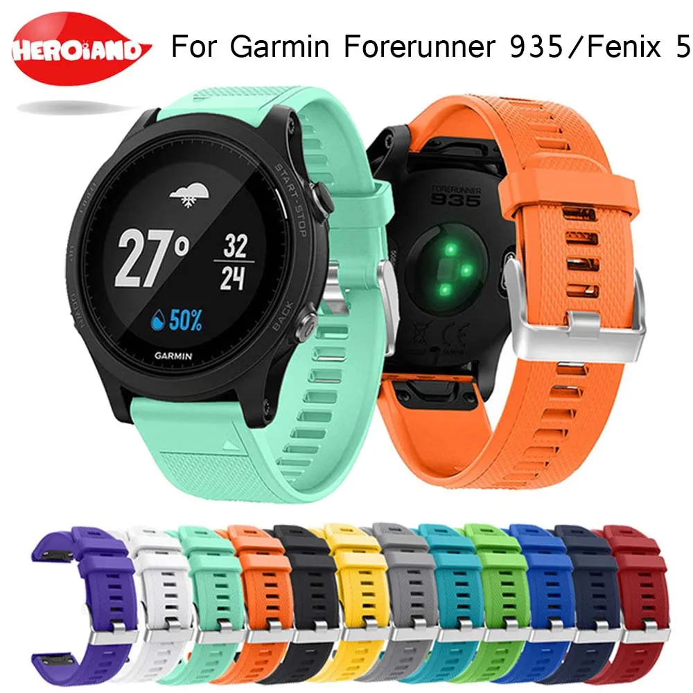 Ремешок для часов Quick Release наручные часы ремешок для Garmin Fenix 5 forerunner 935 gps ремешок для часов с принтом модные спортивные силиконовые