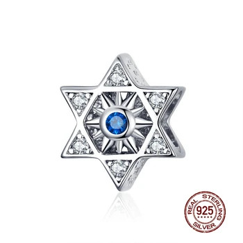 

MOWIMO Genuine 925 Sterling Silver Blue Star Beads Zircon Enamel Charm Fit Original Pandora Bracelet Pendant 925 Jewelry BKC1222