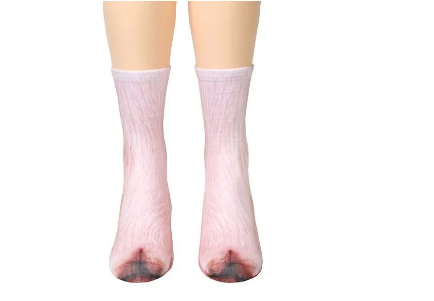 Новый роман хлопковые носки Для женщин Для мужчин забавные 3D Принт животного копыта ног носки коготь цифрового моделирования носки meias