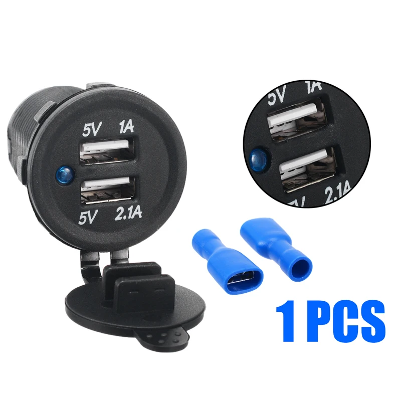 12 V-24 V Водонепроницаемый переключатель гнездо мотоцикла Мото телефона Зарядное устройство адаптер USB мотоцикл Прикуриватель разъем