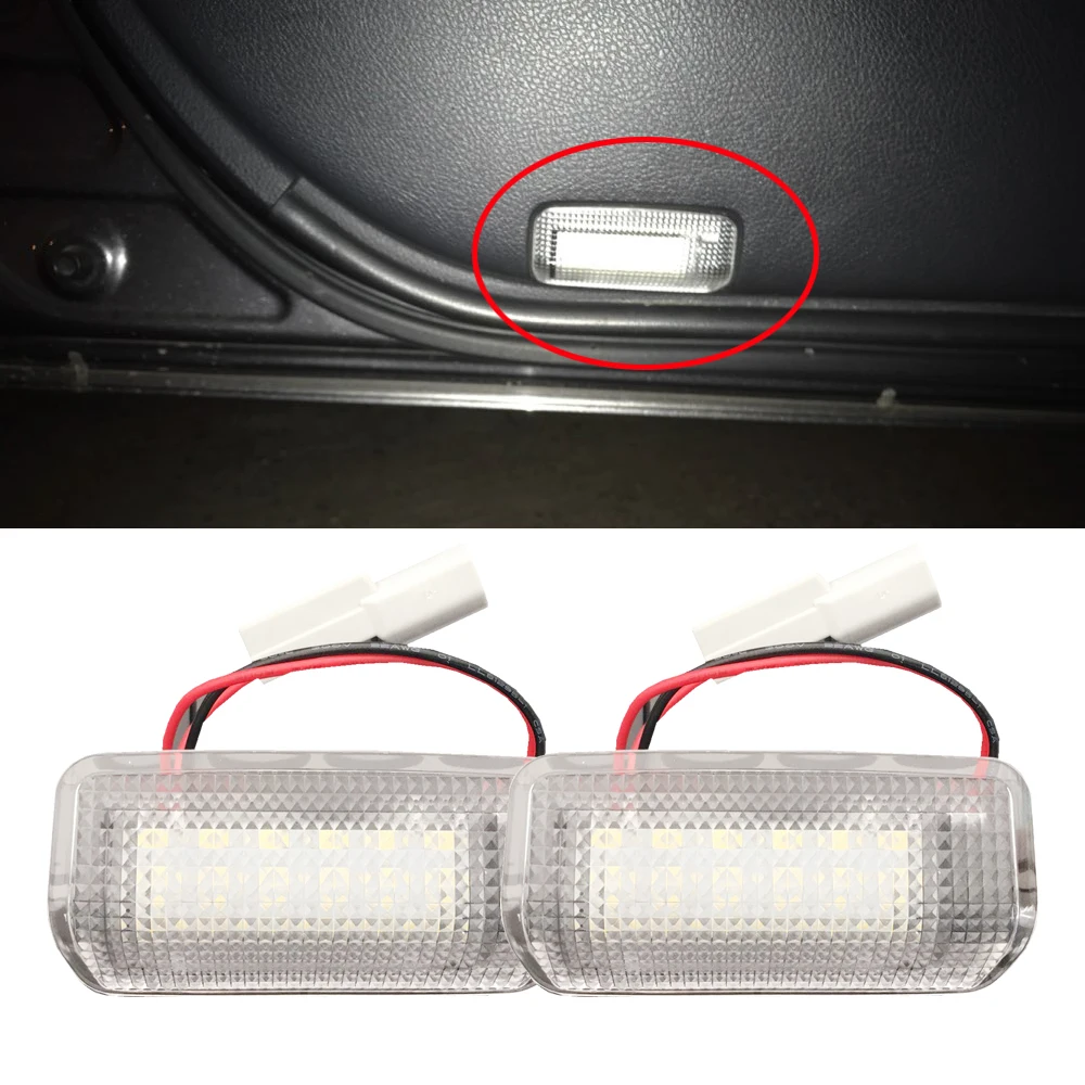 2Pcs WHITE LED Door Courtesy Light Lamp/LED Courtesy Side Door Light