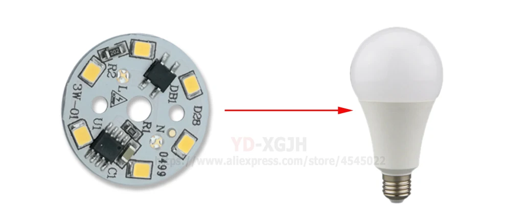 10 шт. 220 В переменного тока светодиодная плата SMD 2835 интегрированный Драйвер ic