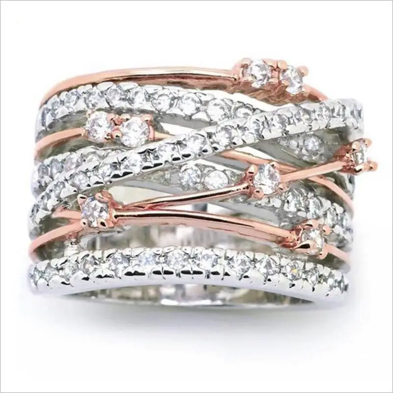 

Everoyal Female Charm Cross Stone Accessories Rings For Girls Gift Trendy 925 Silver Rings For Women Jewelry Princess Gold Bijou