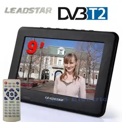 LEADSTAR Портативный DVB-T2 ТВ 9 "Цвет ЖК-телевизор подходит для автомобиля 12 В Питание (ТВ + av для usb) Поддержка для Dolby (AC3)