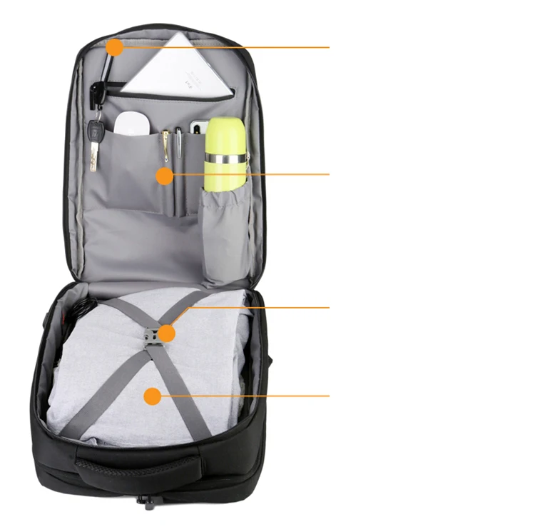 Высококачественный бизнес-рюкзак с usb зарядкой, мужские школьные рюкзаки, рюкзак большой емкости, Студенческая сумка, сумка для компьютера, Mochila