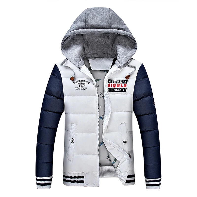 Новая одежда,, осенне-зимняя мужская парка, мужская повседневная приталенная теплая куртка с капюшоном, мужская куртка для влюбленных, Азиатский размер M-3XL 1588