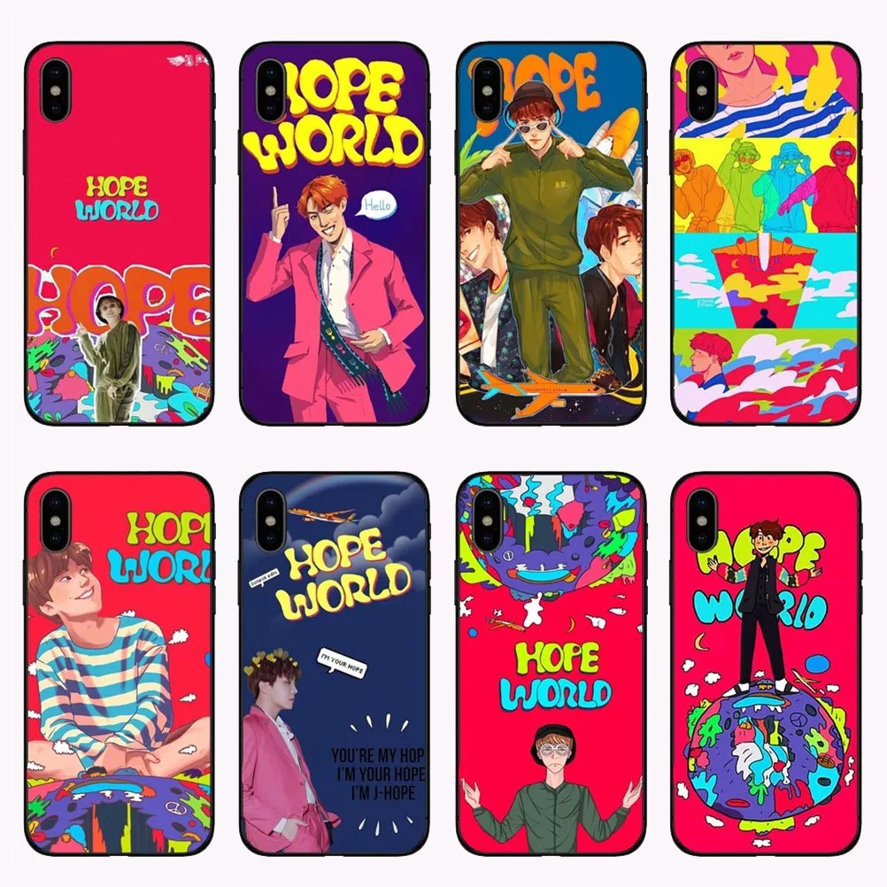 Latest album buntan boys BTS Jhope Soft silicone TPU Phone Case for iPhone X XS MAX XR 6 6S 6Plus 7 Plus 8 8Plus 5 5S SE Cover |