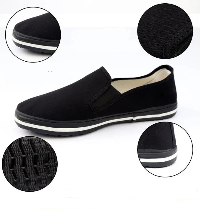Factory Price Good quality Man and Women's shoes flat bottom breathable casual cloth shoes