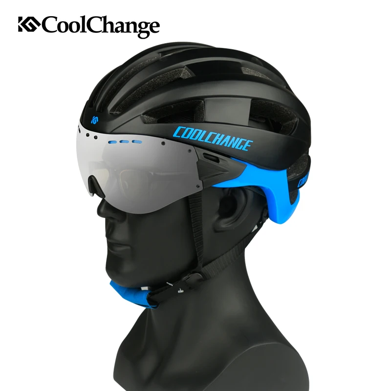 Сверхлегкий велосипедный шлем CoolChange ЭПС интегрированный 16 вентиляционных