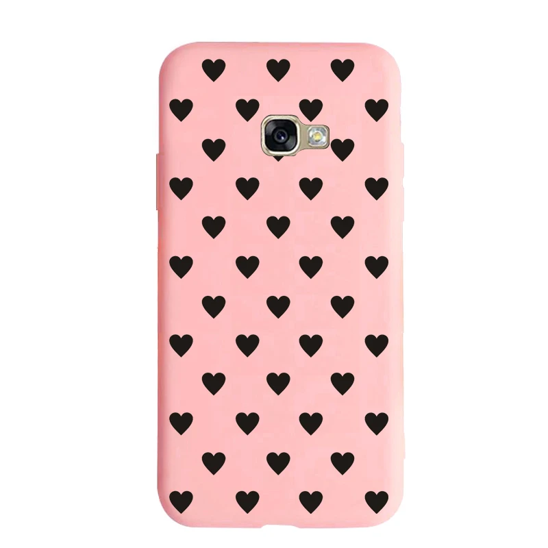«Любящее сердце» чехлы для мобильного телефона из мягкого силикона с крышкой чехол для samsung Galaxy A6 A7 A8 A9 S10 S9 плюс S10e A3 A5 A7 coque - Цвет: Love 4 pink case